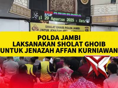 Polda Jambi Laksanakan Sholat Ghoin untuk Jenazah Affan Kurniawan