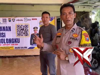 Bhabinkamtibmas Desa Pancakarya Bersama Kepala Desa Sosialisasikan Layanan &ldquo;Polisi Penolongku&rdquo;
