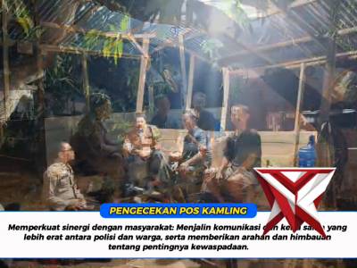 Pengecekan Pos Kamling Polsek Pangkalan Lesung - PoliceTube