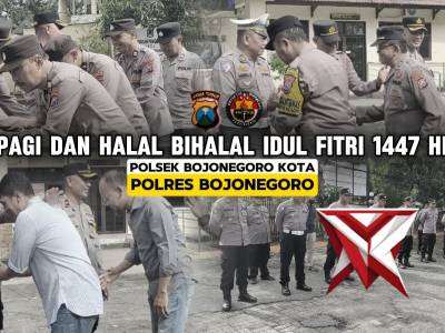 Polsek Bojonegoro Kota Gelar Apel Pagi dan Halal Bihalal Idul Fitri 1447 Hijriah