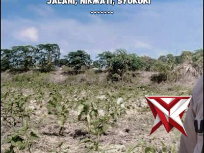 Pers Polsek Jejawi cek ketahanan Pangan perkarangan tanaman Cabe di Desa Padang Bulan OKI