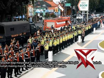 Polres Tuban - Apel pengamana malam takbiran