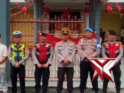 Jamin Keamanan Ibadah Imlek, Wakapolres Lubuk Linggau Turun Langsung Cek Kesiapan Personel di Vihara