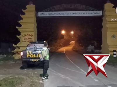 PATROLI PERBATASAN KEDUNGADEM-SUKORAME JAGA HARKAMTIBMAS WILAYAH KECAMATAN KEDUNGADEM