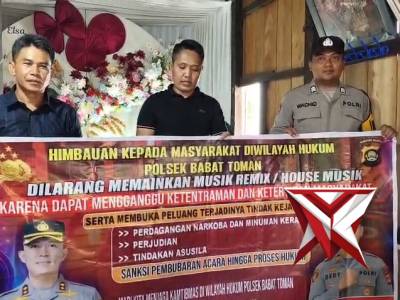 Himbauan dilarang memainkan musik remix di wilkum Polres Mubaa.7