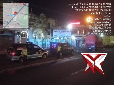 Melaksanakan Giat Patroli Blue Light Antisipasi 3C & Balap Liar di daerah hukum Polsek Lawang.