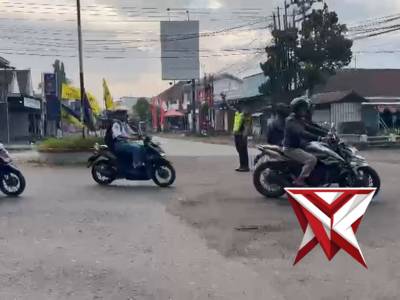 Poros Pagi Polsek Turen Polres Malang antisipasi Kemacetan.