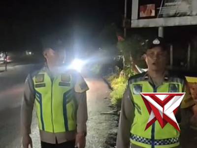 Pengamanan malam takbiran Polsek Purwodadi