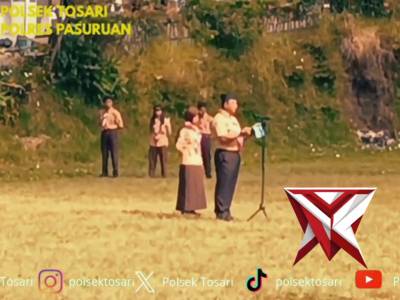 Kapolsek Tosari Polres Pasuruan bersama Forkompincam Tosari giat upacara HUT HARI PRAMUKA TAHUN 2025