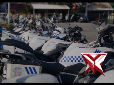 Apel Gelar Pasukan Operasi Ketupat Semeru 2026 digelar di halaman belakang Mapolres Kediri