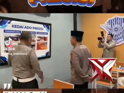 Kapolri Listyo sigit prabowo menyambangi kedai ado presisi