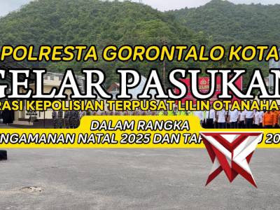 Polresta Gorontalo Kota Laksanakan Apel Gelar Pasukan Operasi Kepolisian Terpusat Lilin Otanaha
