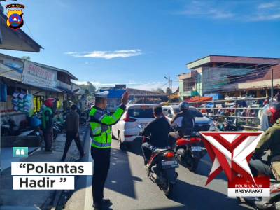 Polantas laksanakan turlalin di Pasar Koto Baru
