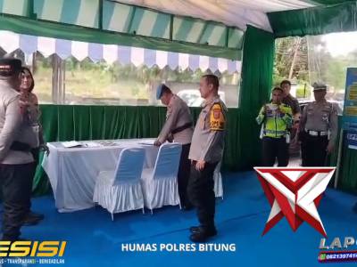 KAPOLRES BITUNG CEK KESIAPAN POS PENGAMANAN HARI RAYA IDUL FITRI 1447 H DI KOTA BITUNG.