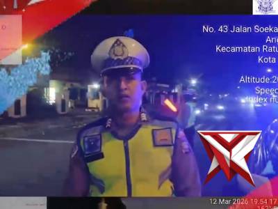 *Patroli Blue Light Satlantas Polresta Bengkulu Amankan Arus Lalin Jamaah Tarawih*