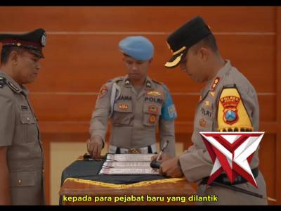 Kapolres Kediri Pimpin Upacara Pelantikan Jabatan Kasi TIK dan Kasium Polres Kediri