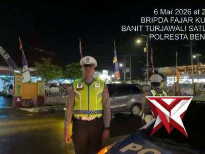 *Satlantas Polresta Bengkulu Laksanakan Patroli Blue Light, Pastikan Kelancaran Lalin Jamaah Tarawih