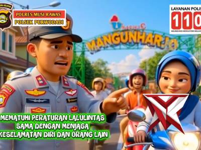 Polres Musi Rawas Polda Sumsel , Memberikan Himbauan Kepada Pengendara