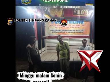 patroli rutin oleh polsek simpang kanan