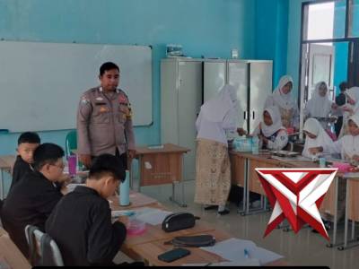 *POLSEK CINAMBO MONITORING PENYALURAN MAKANAN BERGIZI GRATIS PROGRAM PRESIDEN RI*