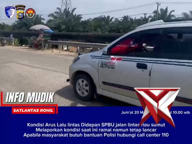 kondisi arus lalu lintas didepan spbu bukit timah