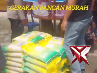 Polres ogan ilir,Polsek Tanjung Batu melaksanakan giat pangan murah upaya  program pemerintah