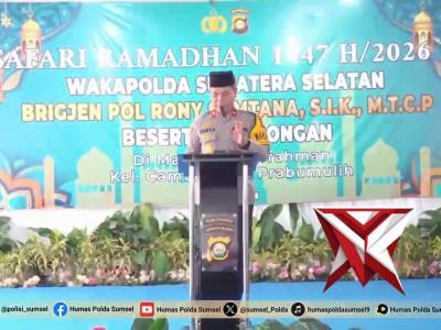 Safari Ramadhan, Wakapolda Sumsel Pererat Silaturahmi dan Salurkan Bansos di Kota Prabumulih  PRABUM