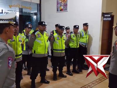 Kegiatan Apel Malam dalam rangka kesiapan pengamanan Malam Takbir menjelang Hari Raya Idhul Fitri