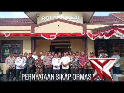 POLSEK BEJI POLRES METRO DEPOK BERSAMA ELEMEN MASYARAKAT MENDEKLARASIKAN DAMAI