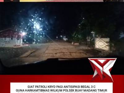 POLSEK BMT MELAKSANAKAN PATROLI ANTISIPASI 3 C