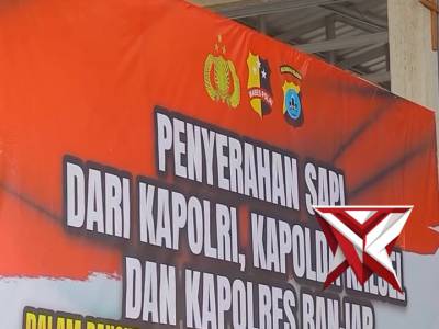 Penyerahan Bantuan Sapi Dari Kapolri, Kapolda Kalsel Dan Kapolres Banjar