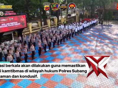 APEL JAM PIMPINAN OLEH KAPOLRES SUBANG