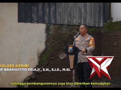 Peletakan Batu Pertama Pembangunan Kantin Pink Kemala Polres Kediri - PoliceTube