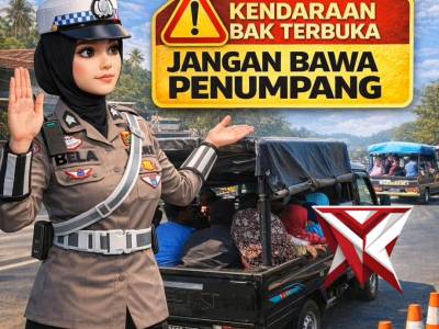 Himbauan Kepada Masyarakat Agar tidak Membawa Penumpang Pada Mobil Bak Terbuka - PoliceTube