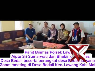 Panit Binmas Polsek Lawang Aiptu Sri Sumarwati laksanakan kegiatan zoom meeting