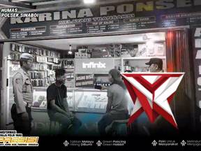 patroli rutin KRYD oleh polsek sinaboi