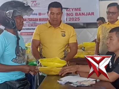 Polsek Banjar Gelar Gerakan Pangan Murah untuk Bantu Warga. - PoliceTube