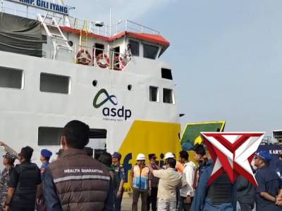 Kapolsek Kawasan dan Anggota bersama Satpolairud, KSOP dan Instansi terkait melaksanakan PAM Kedatan