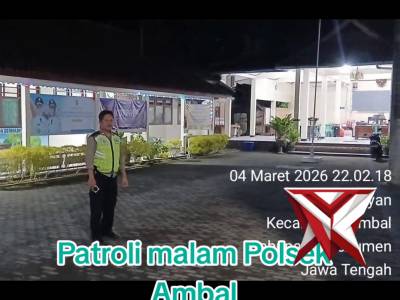 Patroli malam Polsek Ambal