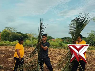Pembersihan lahan ketahanan pangan polres maluku barat daya