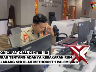 Respon Cepat Call center 110 Polda Sumsel Menindaklanjuti Laporan Masyarakat Ttg adanya Musibah Keba