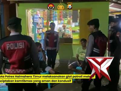 Satsamapta polres haltim melaksanakan patroli dia logis di seputaran kec maba
