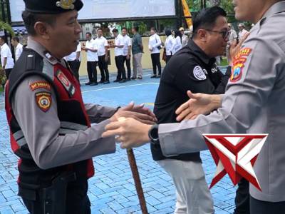 Polres Pacitan menggelar kegiatan halal bihalal yang dirangkaikan dengan pemberangkatan cuti bagi pe