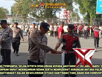 Polresta Bengkulu menggelar Program SI&rsquo;DURI (Sehari Dua Ribu) sebagai bentuk kepedulian sosial terha