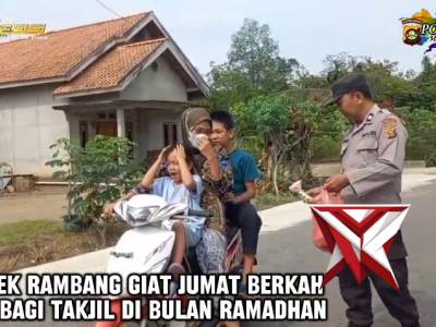 Polsek Rambang Giat Jum'at Berkah Bagi-Bagi Takjil di Bulan Ramadhan