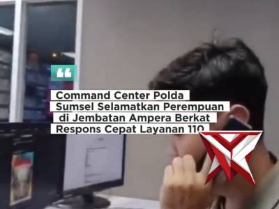 Layanan 110 Buktikan Kecepatan, Perempuan di Jembatan Ampera Berhasil Diselamatkan