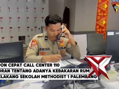 Respon Cepat Call center 110 Polda Sumsel Menindaklanjuti Laporan Masyarakat.