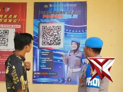 Sosialisasi barcode pengaduan cepat propam oleh sipropam polres ogan ilir