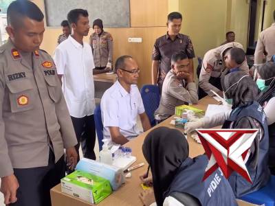 Polres Pidie Jaya Gelar Donor Darah Serentak, Wujud Polisi Humanis Peduli Sesama