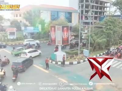 Personel Ditsamapta Polda Kalbar melaksanakan kegiatan strong point